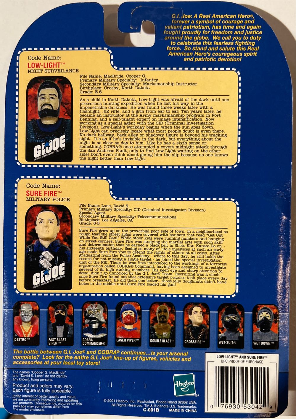 Low-Light & Sure Fire - Hasbro (G.I. Joe) action figure collectible [Barcode 076930530429] - Main Image 2