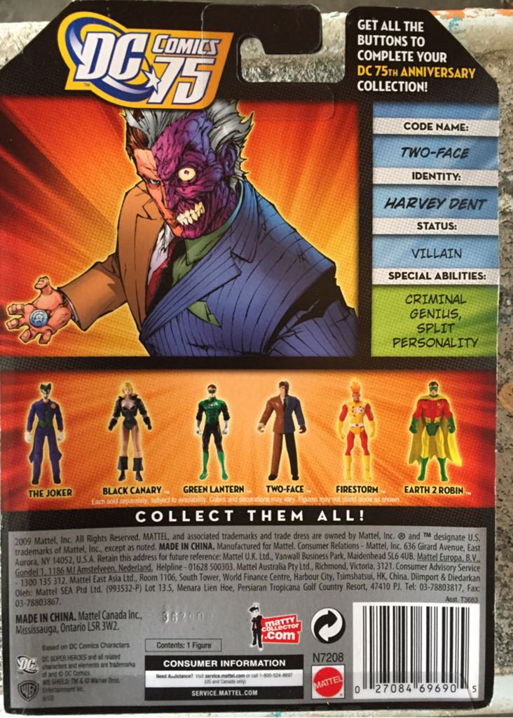 Two-Face - Mattel (DC Universe: Infinite Heroes) action figure collectible [Barcode 027084696905] - Main Image 2