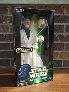 Obi-Wan Kenobi (with Glow in the Dark Lightsaber) - Hasbro (Collector 12” 1996- 2000: Action Series) action figure collectible [Barcode 076930571125] - Main Image 1