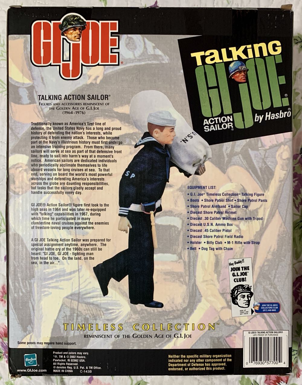 GI Joe Talking Action Sailor - Hasbro (GI Joe Timeless Collection) action figure collectible [Barcode 076930577004] - Main Image 3