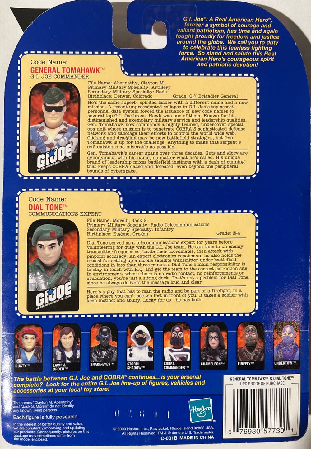 General Tomahawk And Dial Tone - Hasbro (G.I. Joe - Special Collector’s Edition) action figure collectible [Barcode 076930577301] - Main Image 2