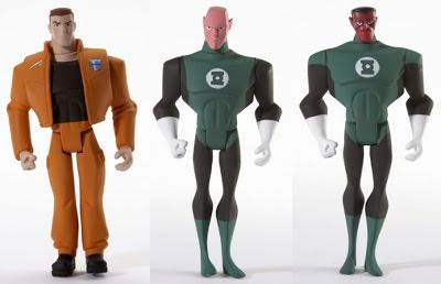 JLU 3-Pack Hal Jordan Abin Sur Sinestro - Mattel (Justice League Animated) action figure collectible [Barcode 027084708059] - Main Image 2