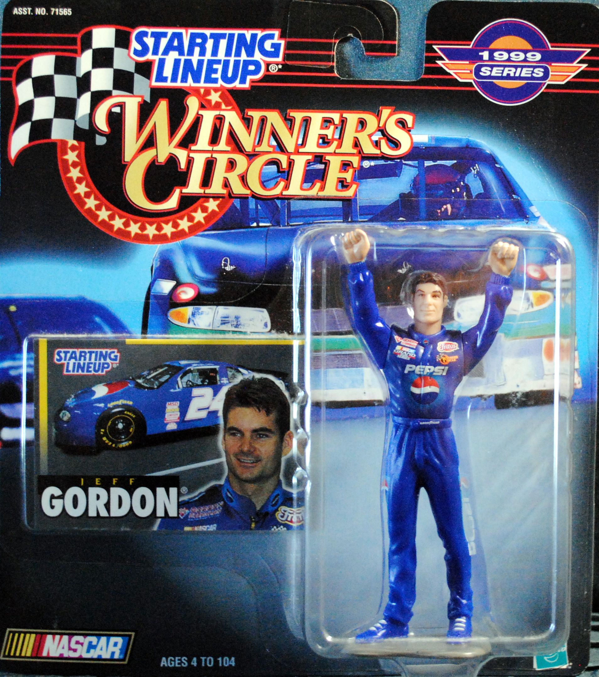 Nascar Jeff Gordon #24 Blue Pepsi suit Starting Lineup for 1999 Chevrolet Monte Carlo Star Wars Episode I #5 - Kenner (Star Wars Nascar) action figure collectible [Barcode 076930723760] - Main Image 1