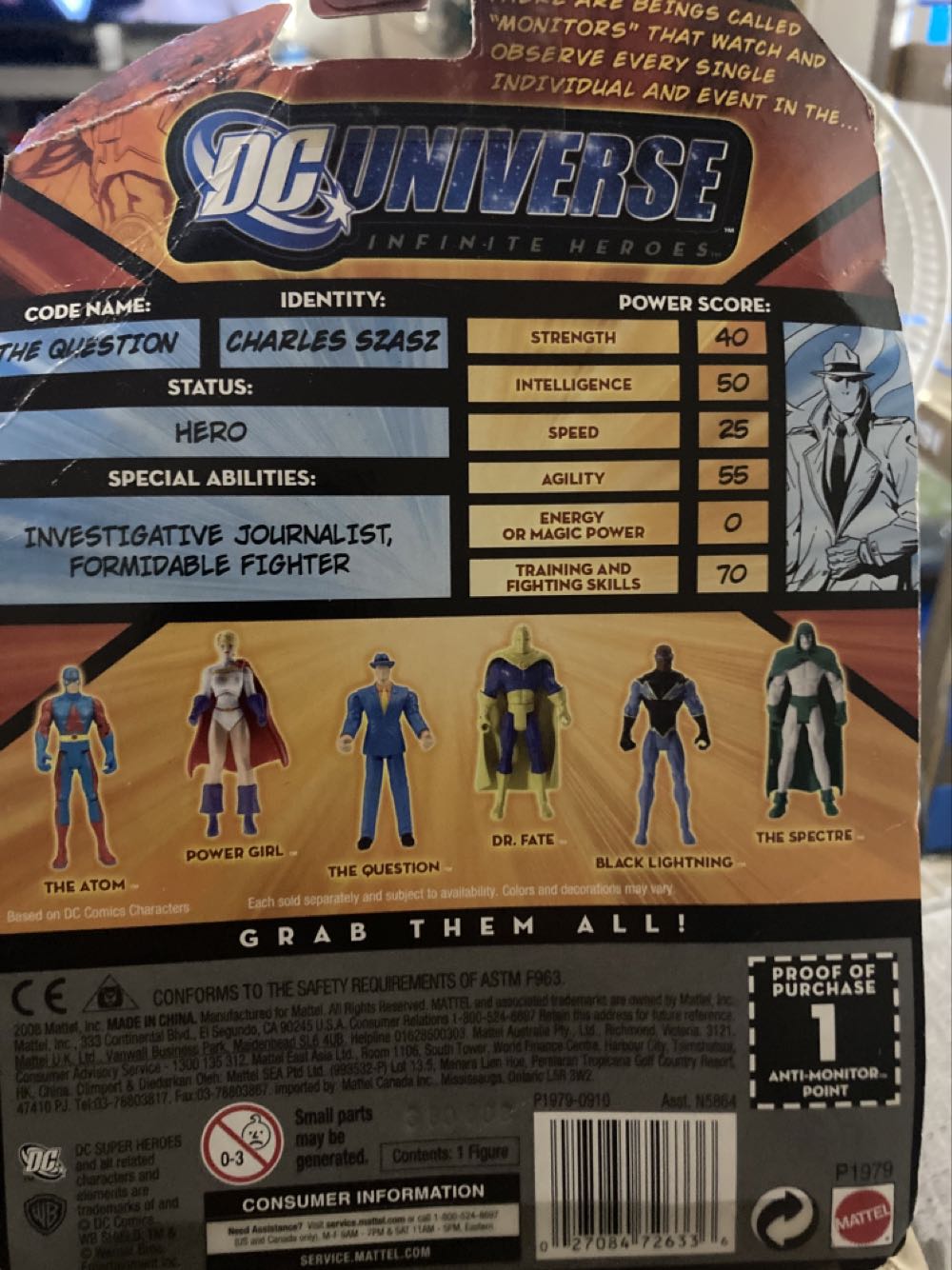 The Question - Mattel (DC Universe: Infinte Heroes) action figure collectible [Barcode 027084726336] - Main Image 2