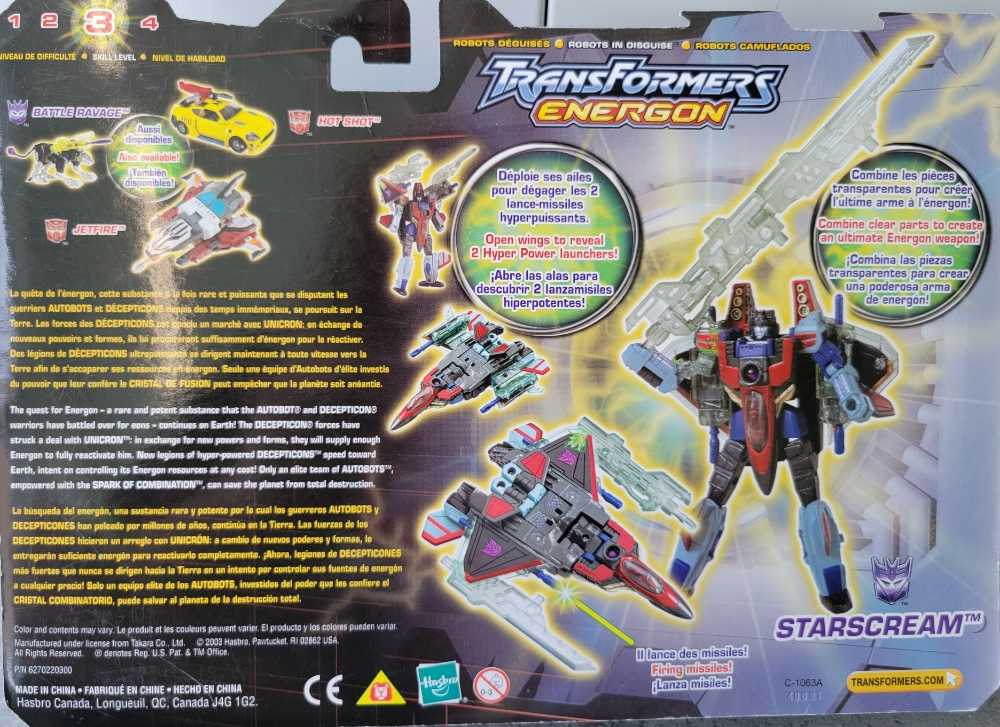Transformers: Energon Starscream - Hasbro (Transformers: Energon) action figure collectible [Barcode 076930802182] - Main Image 3