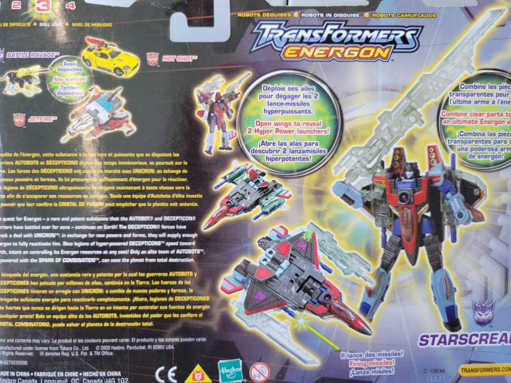 Transformers: Energon Starscream - Hasbro (Transformers: Energon) action figure collectible [Barcode 076930802182] - Main Image 4