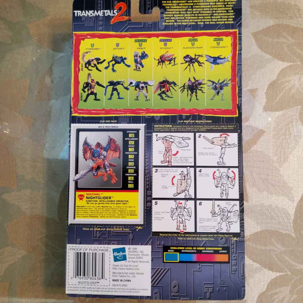 Transformers Beast Wars Transmetals 2: Nightglider (Transmetal 2) - Hasbro (Transformers: Beast Wars) action figure collectible [Barcode 076930804384] - Main Image 2