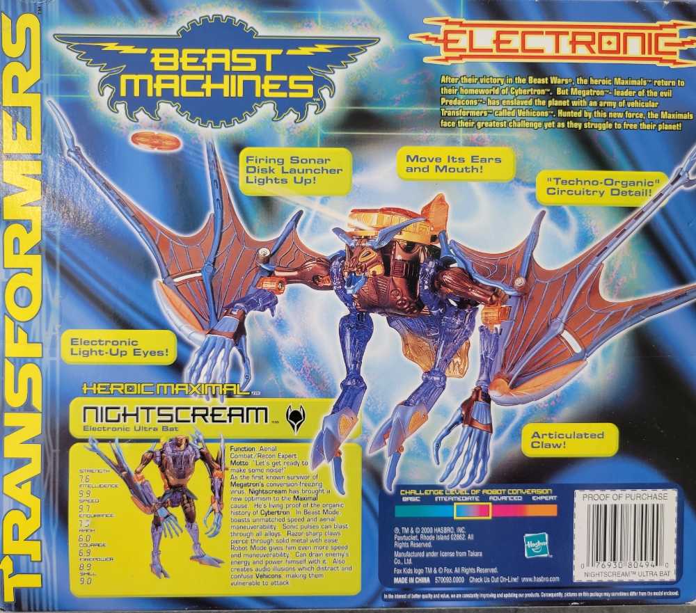 Nightscream - Hasbro (Transformers: Beast Machines) action figure collectible [Barcode 076930804940] - Main Image 4
