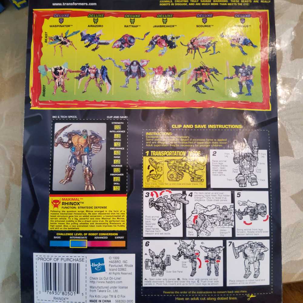 Rhinox (Transmetal) - Hasbro (Transformers: Beast Wars) action figure collectible [Barcode 076930805015] - Main Image 2