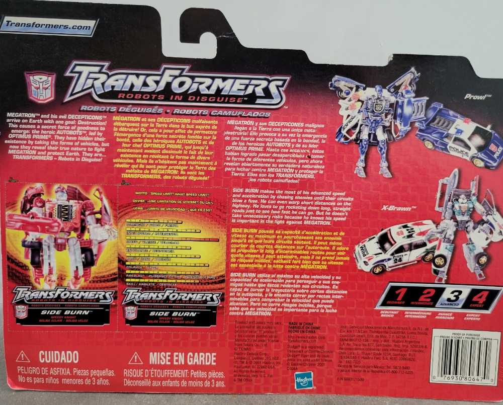 Sideburn Side Burn (Red Repaint) - Hasbro (Transformers RID) action figure collectible [Barcode 076930806470] - Main Image 3