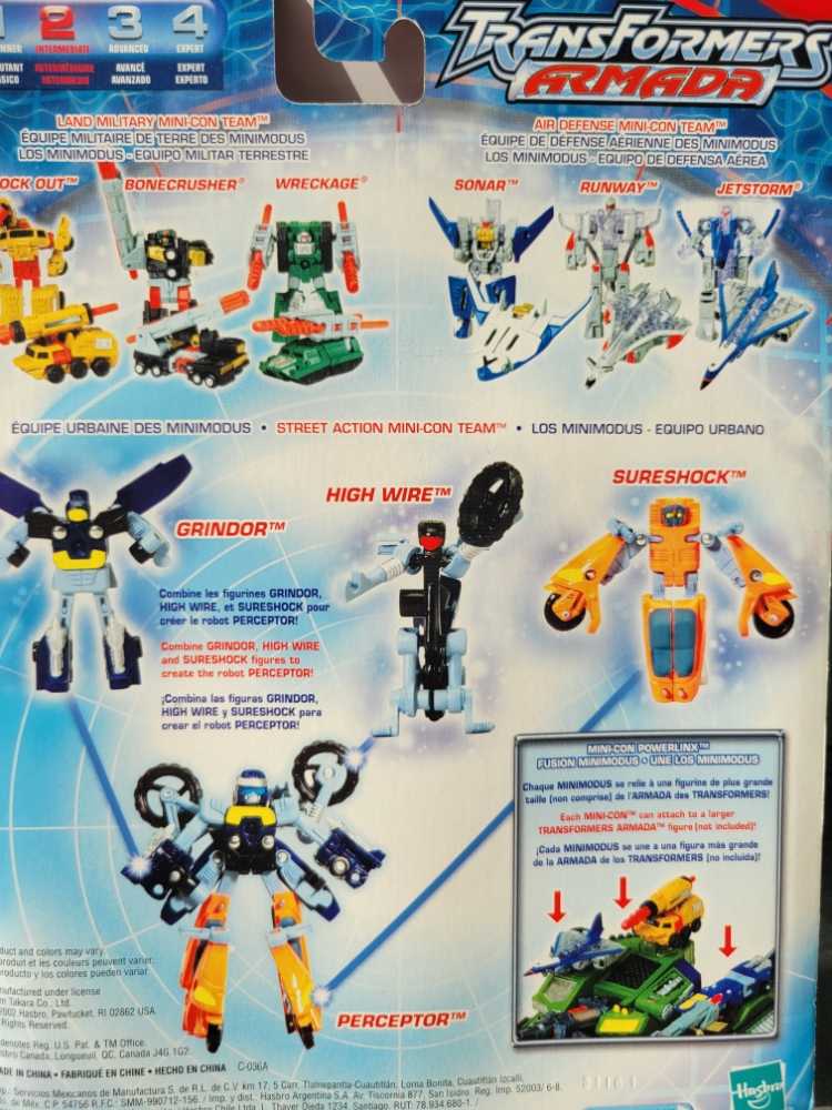 Perceptor Street Action Team (Grindor, High Wire, Sureshock) - Hasbro (Transformers Armada) action figure collectible [Barcode 076930807118] - Main Image 4