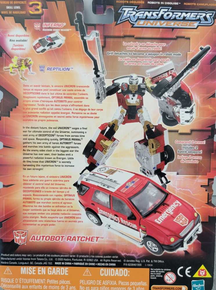 Transformers Universe: Ratchet - Hasbro (Universe) action figure collectible [Barcode 076930809419] - Main Image 3