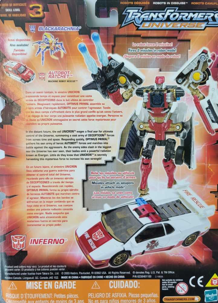 Inferno (Carded) - Hasbro (Universe) action figure collectible [Barcode 076930809426] - Main Image 3