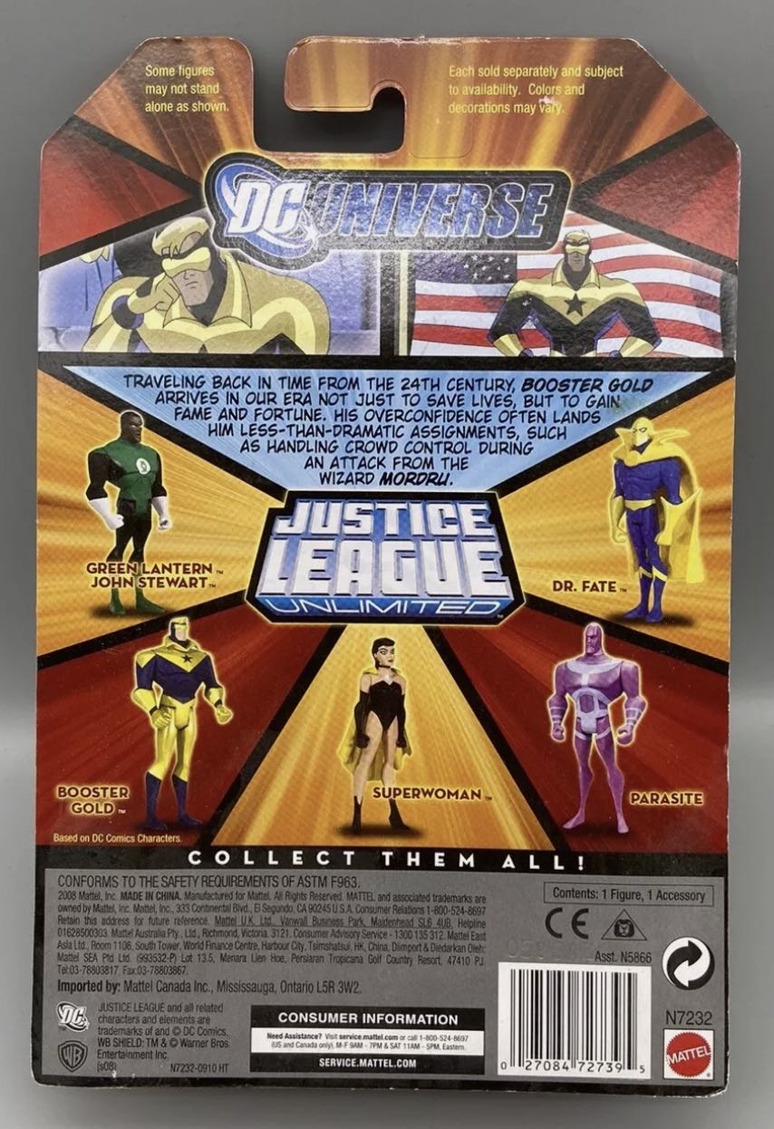 JLU Booster Gold - Mattel (Justice League Animated) action figure collectible [Barcode 027084727395] - Main Image 2