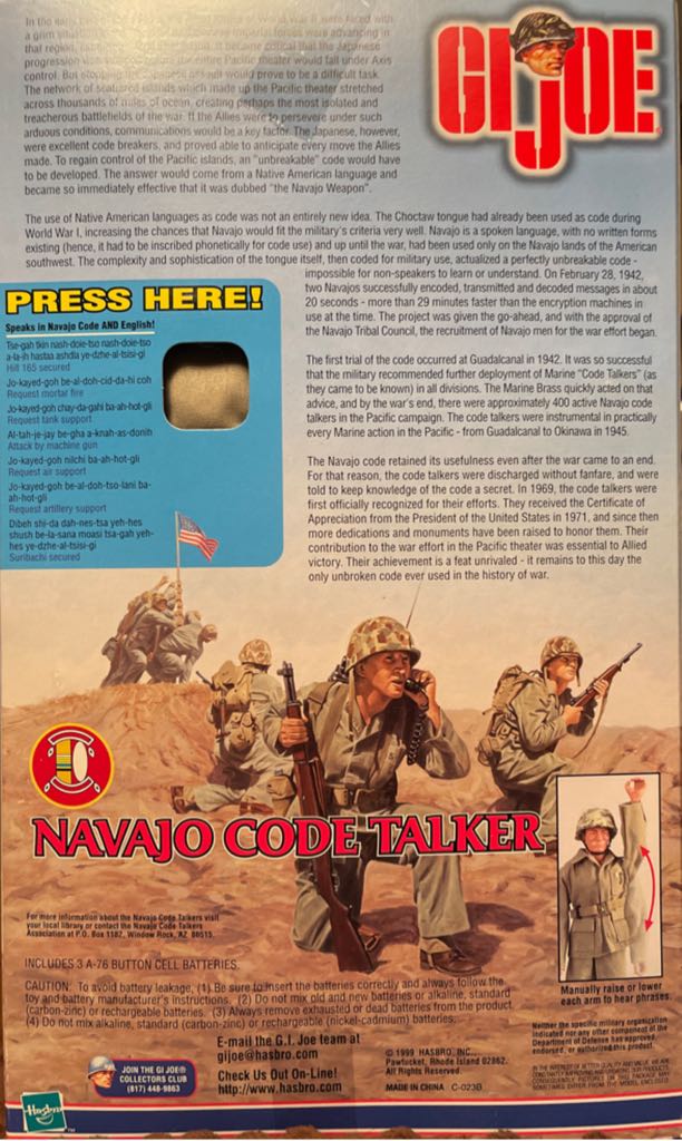Navajo Code Talker - Hasbro (GI Joe) action figure collectible [Barcode 076930815762] - Main Image 2