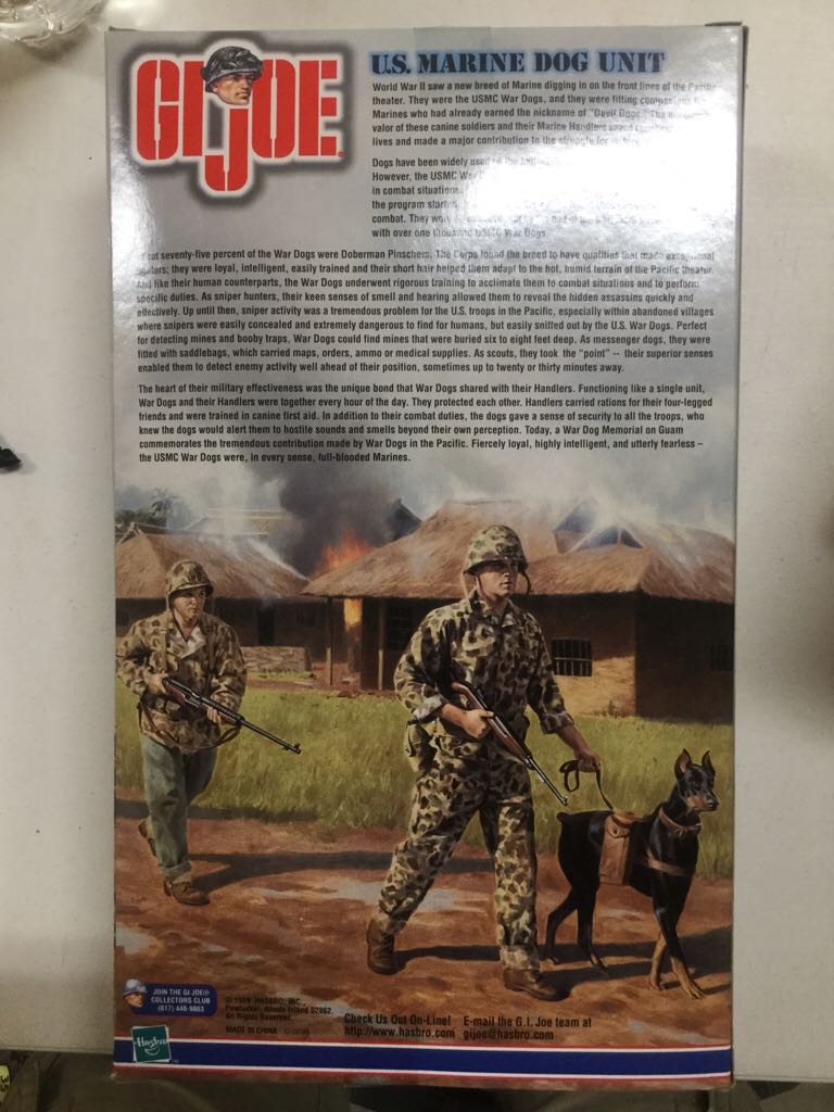 GI Joe: U.S. Marine Dog Unit - Hasbro (GI Joe) action figure collectible [Barcode 076930816073] - Main Image 2