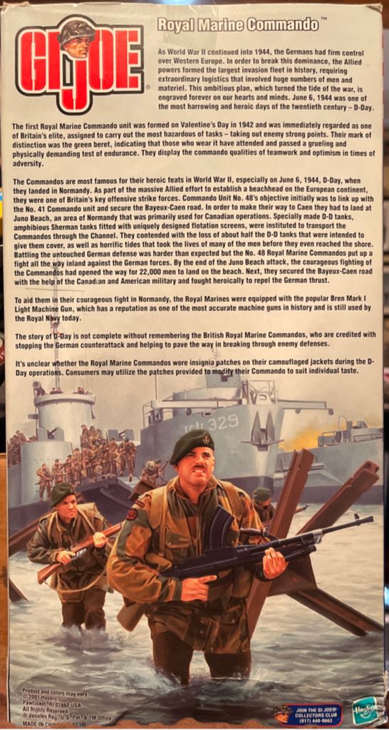 GI Joe Royal Marine Commando - Hasbro (GI Joe D-Day Collection) action figure collectible [Barcode 076930817872] - Main Image 2