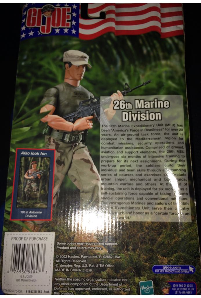 26th Marine Division - Hasbro (GI Joe) action figure collectible [Barcode 076930818473] - Main Image 2