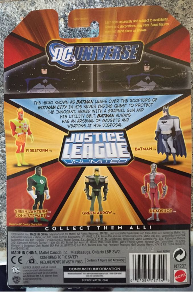 Batman - Mattel (Justice League Unlimited) action figure collectible [Barcode 027084727449] - Main Image 2