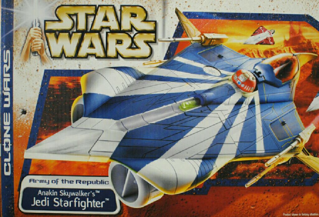 Anakin Skywalker’s Jedi Starfighter - Hasbro (2003 The Clone Wars Realistic-Animated) action figure collectible [Barcode 076930848470] - Main Image 1