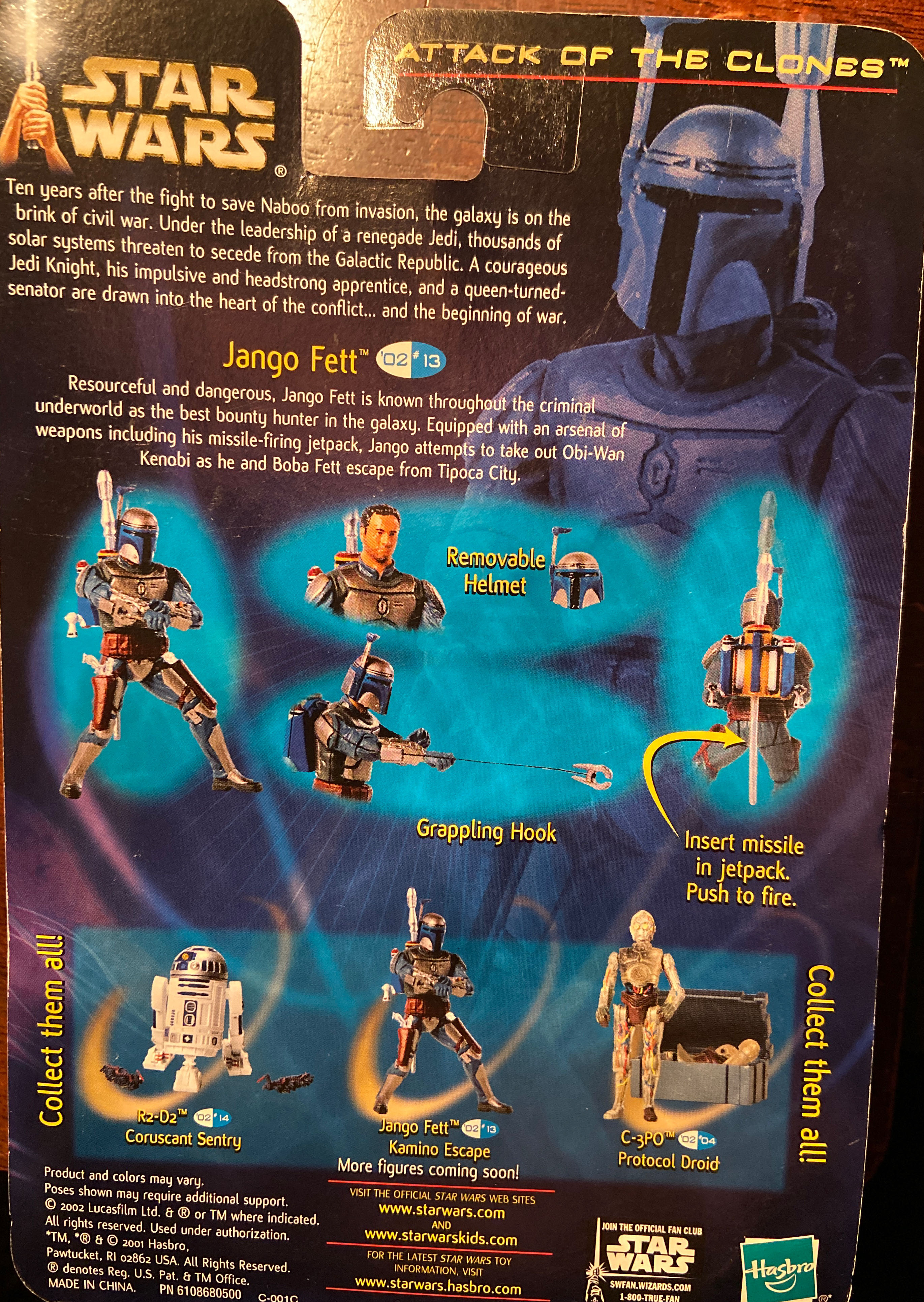 Jango Fett (Kamino Escape) - Hasbro (Attack Of The Clones) action figure collectible [Barcode 076930848579] - Main Image 2