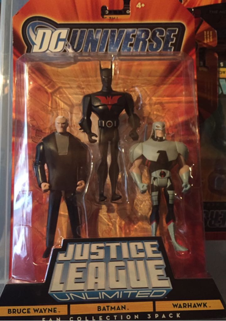 JLU 3-Pack Old Bruce Wayne Batman Beyond Warhawk - Mattel (Justice League Unlimited) action figure collectible [Barcode 027084727593] - Main Image 1