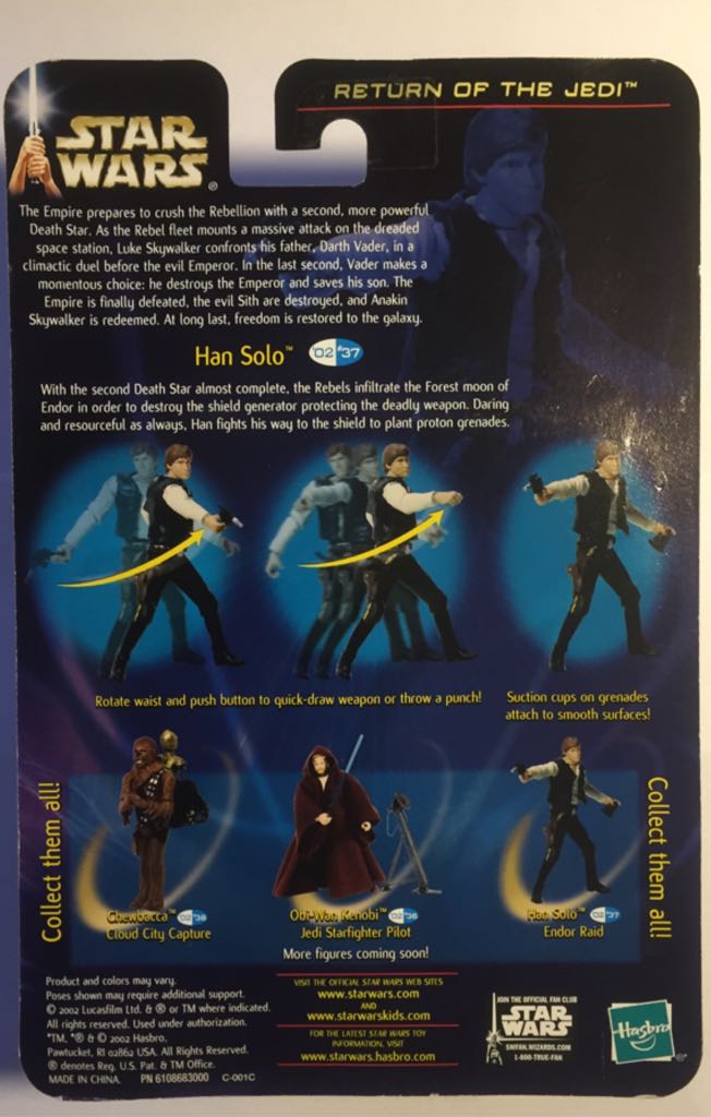 Han Solo (Endor Raid) - Hasbro (Star Wars: Episode VI - Return Of The Jedi) action figure collectible [Barcode 076930848807] - Main Image 2