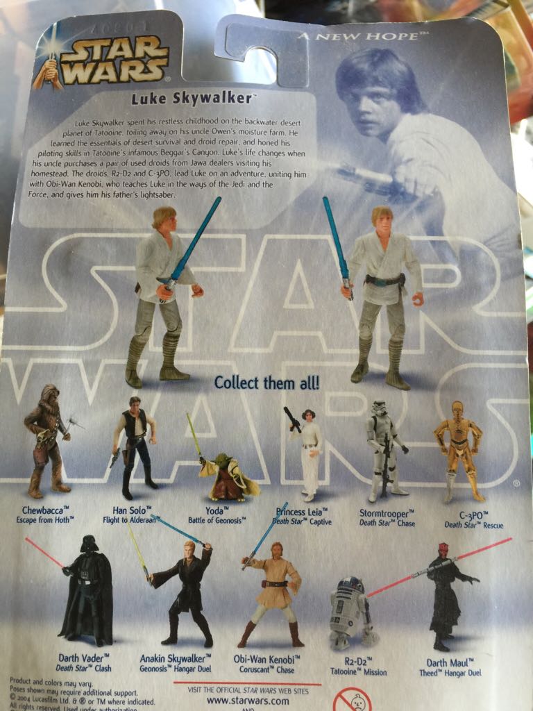 Hall Of Fame Luke Skywalker (Tatooine Encounter)  - Hasbro (2002-2003 Star Wars Saga) action figure collectible [Barcode 076930851555] - Main Image 2