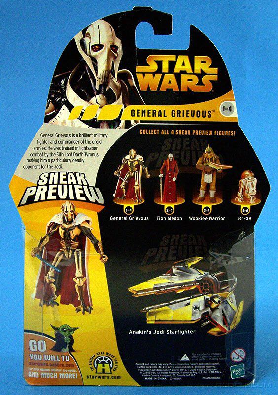 General Grievous (Sneak Preview) - Hasbro (Star Wars: Revenge of the Sith: 3”) action figure collectible [Barcode 076930853627] - Main Image 2