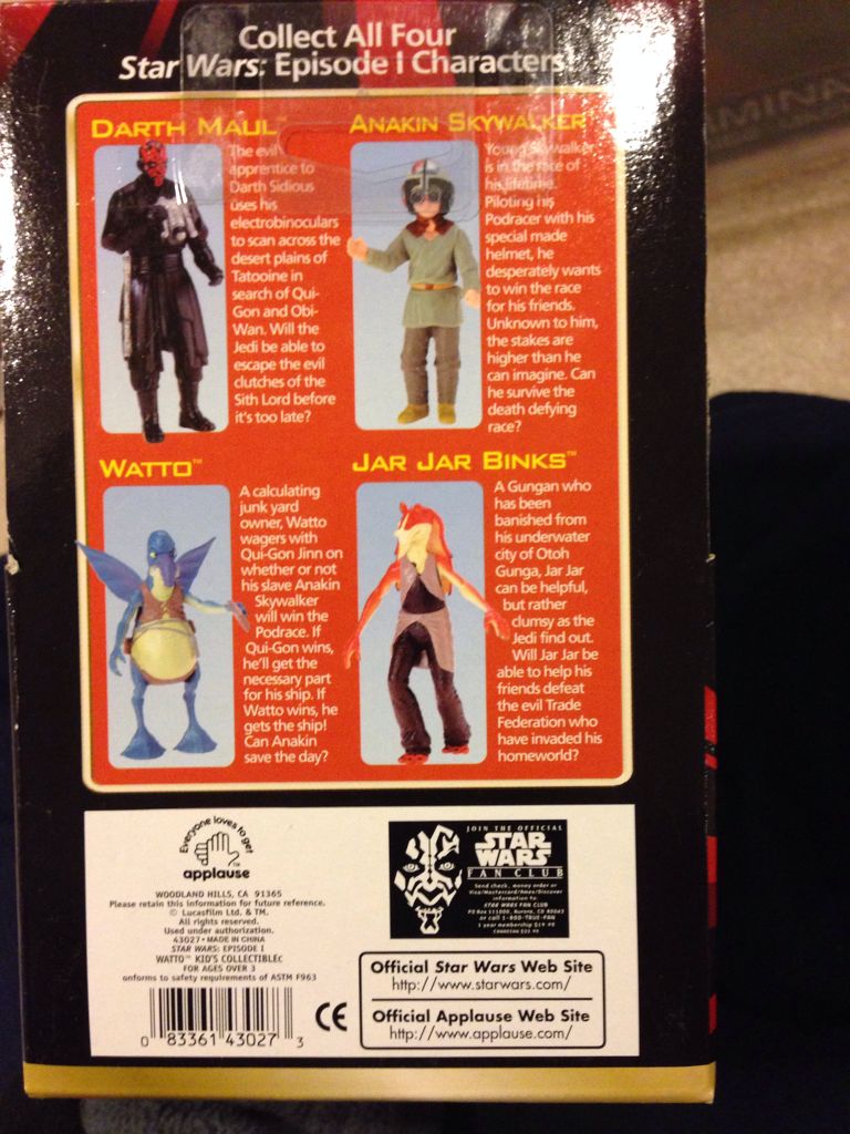 Star Wars Watto - Applause (1999-2000 Episode I) action figure collectible [Barcode 083361430273] - Main Image 2