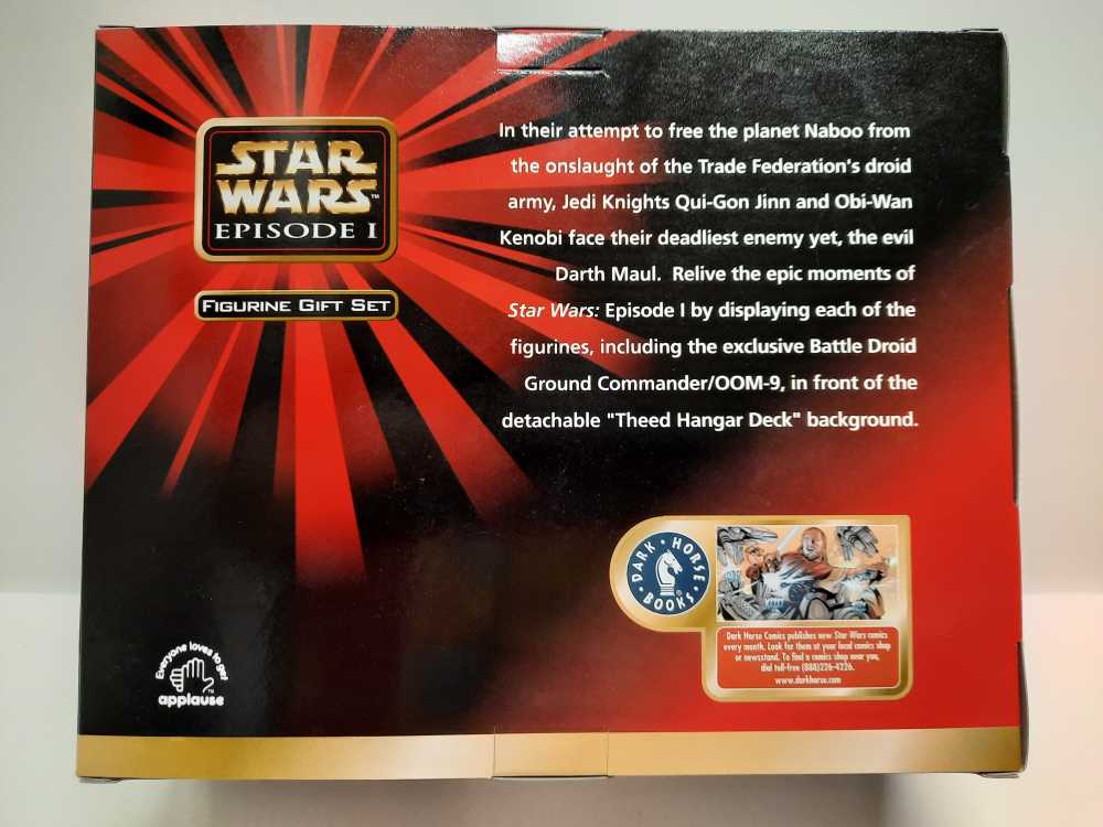 Star Wars: Episode 1 - Qui-Gon Jinn, Obi-Wan Kenobi, Darth Maul, Exclusive Battle Droid Ground Commander/ OOM-9 - Figurine Gift Set - Applause (Star Wars) action figure collectible [Barcode 083361430365] - Main Image 2