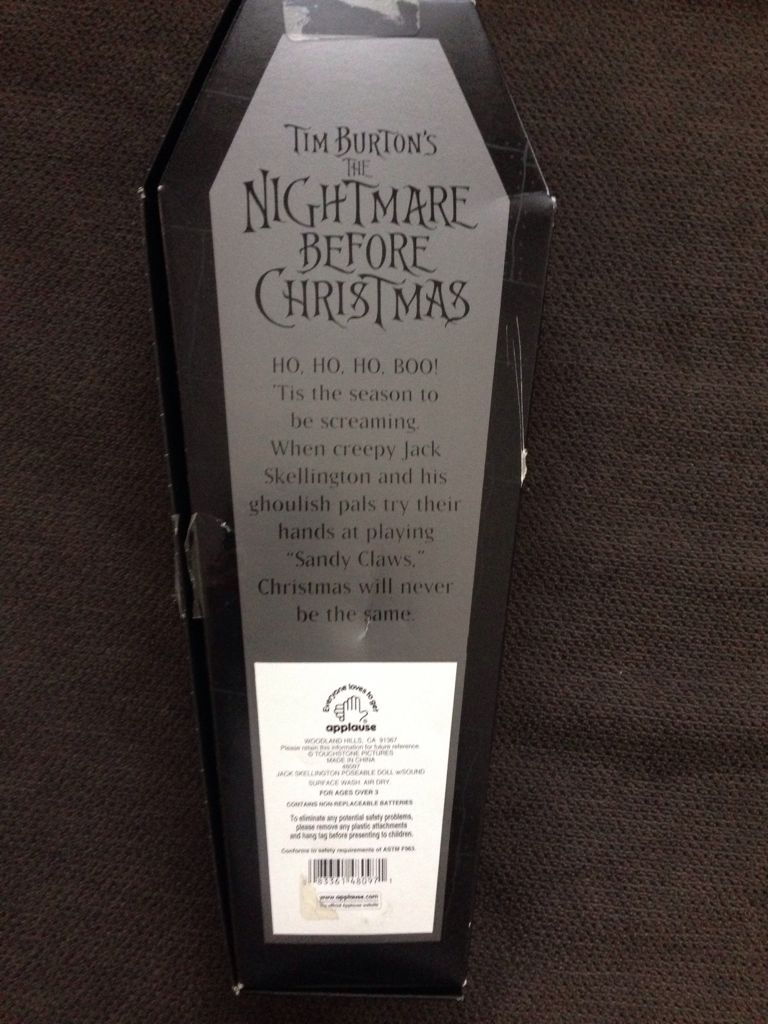 Jack Skellington - Applause (The Nightmare Before Christmas) action figure collectible [Barcode 083361480971] - Main Image 2