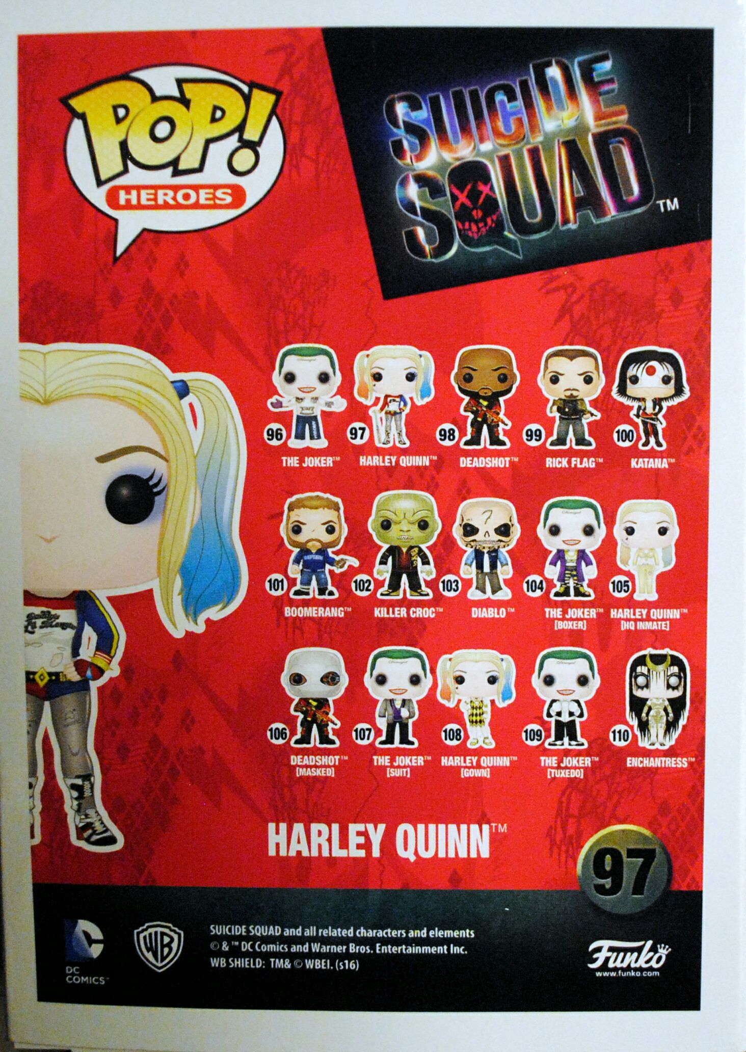 Funko Pop! Movies: Suicide Squad Action Harley Quinn with baseball bat - Funko (DC Suicide Squad Movie) action figure collectible [Barcode 0849803084011] - Main Image 2