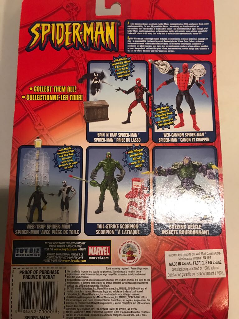 Spiderman - Tail-strike Scorpion - Toybiz action figure collectible [Barcode 086892700006] - Main Image 2