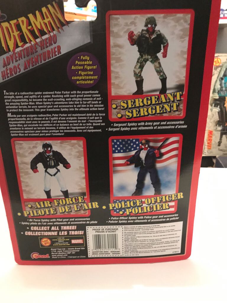 Spiderman Adventure Heroes - Sergent Spiderman  action figure collectible [Barcode 086892701119] - Main Image 2