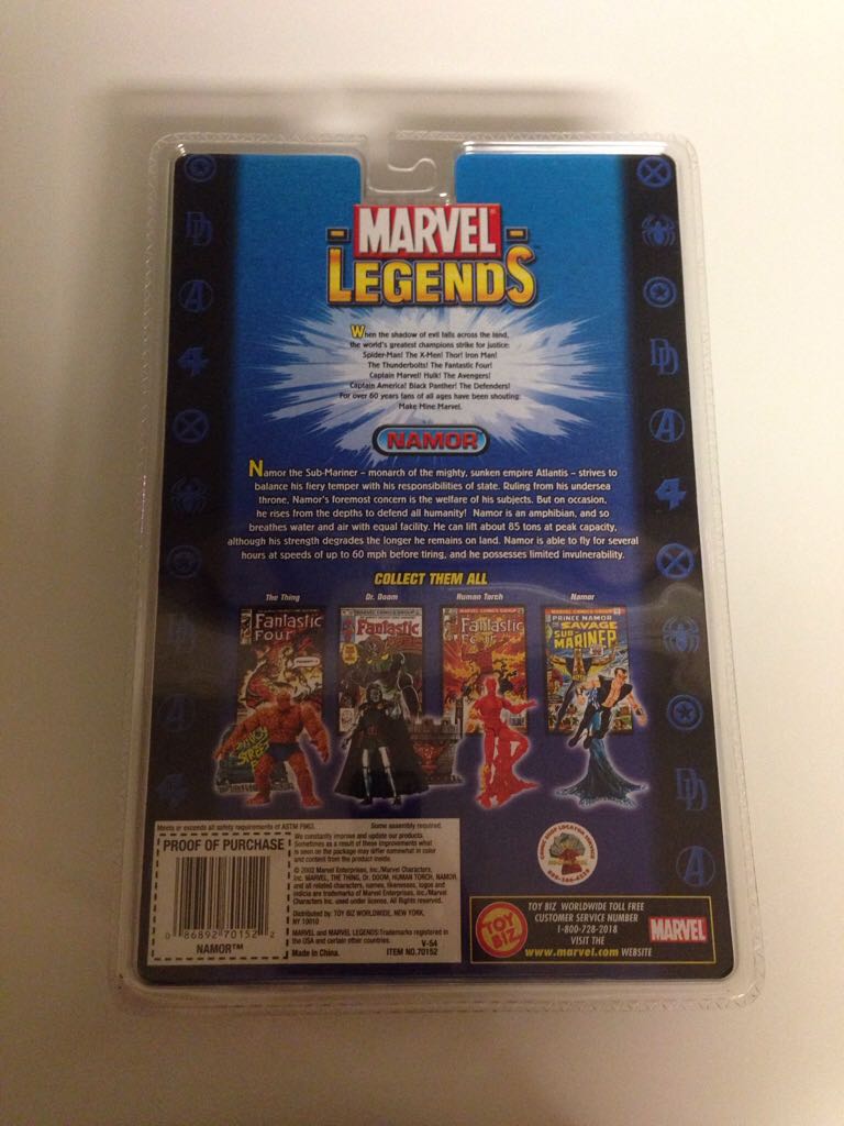 Series 2 Namor 2002 - Toybiz (Marvel Legends Series II) action figure collectible [Barcode 086892701522] - Main Image 2