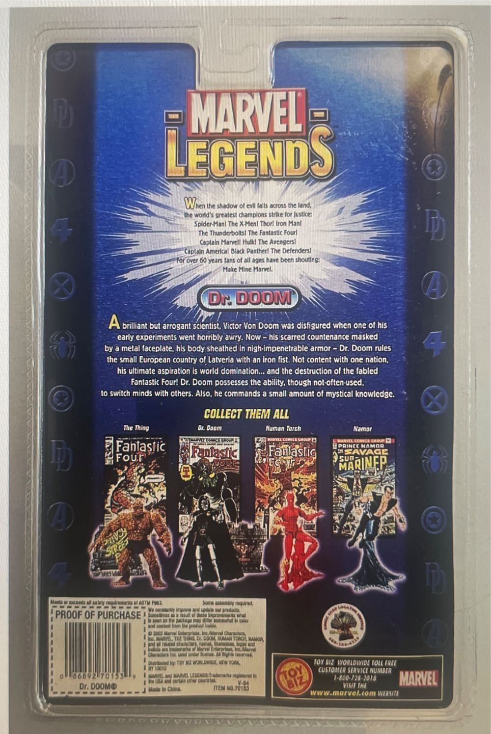 Toybiz Marvel Legends Series II  - Dr. Doom Unmasked Variant - Toy Biz (Marvel Legends Series II) action figure collectible [Barcode 086892701539] - Main Image 4