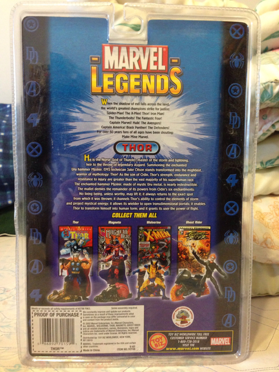 Thor - Toy Biz (Marvel Legends) action figure collectible [Barcode 086892701591] - Main Image 2