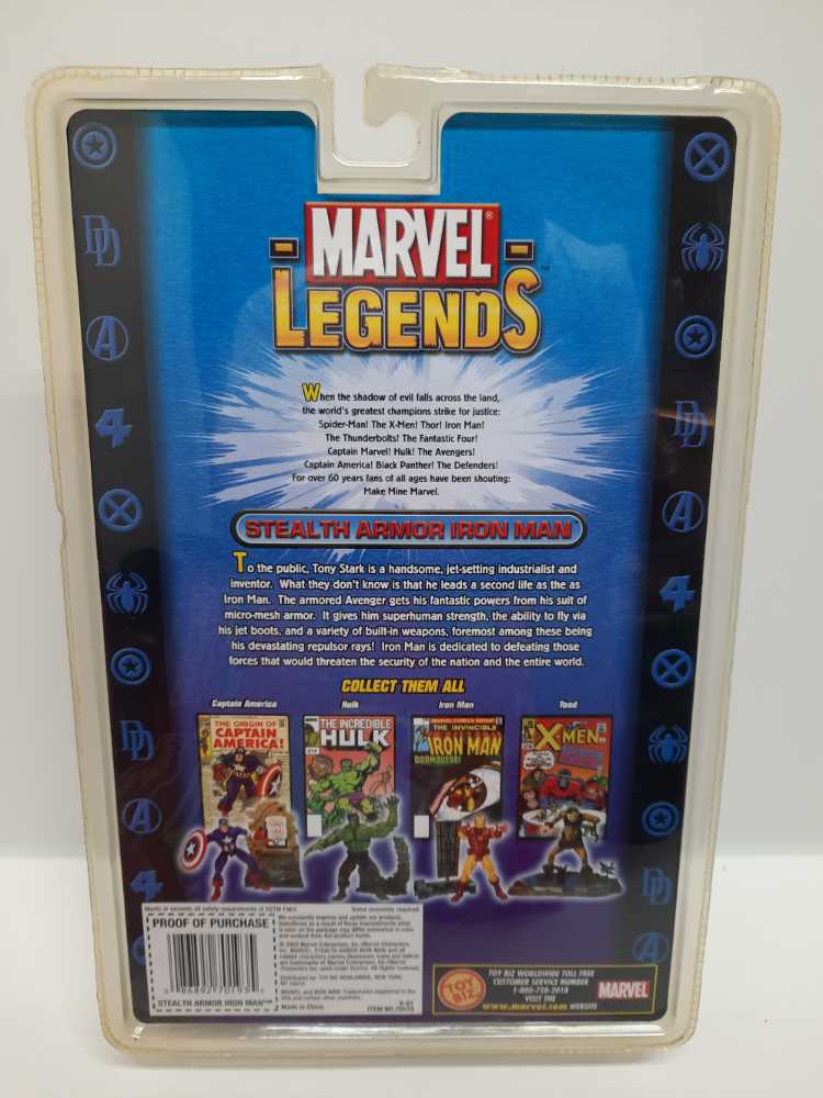 Series 1 Iron Man (Stealth Suit Variant) 2002 - Toy Biz (Marvel Legends) action figure collectible [Barcode 086892701935] - Main Image 2