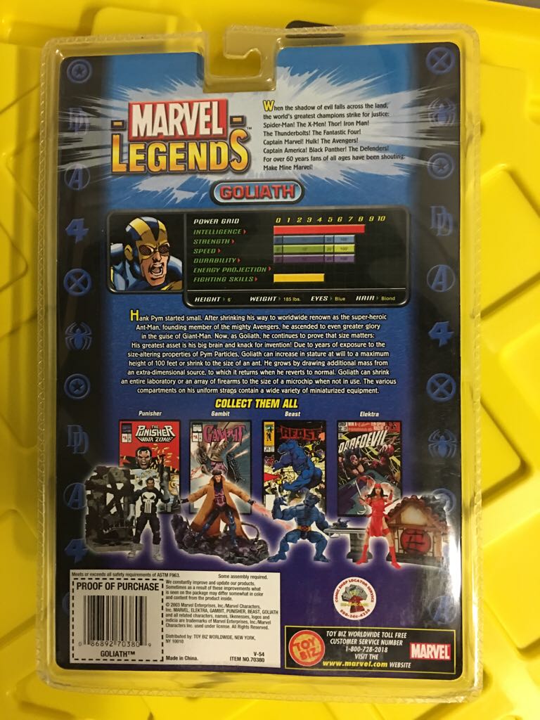 Goliath - Toybiz (Marvel Legends Toybiz) action figure collectible [Barcode 086892703809] - Main Image 2