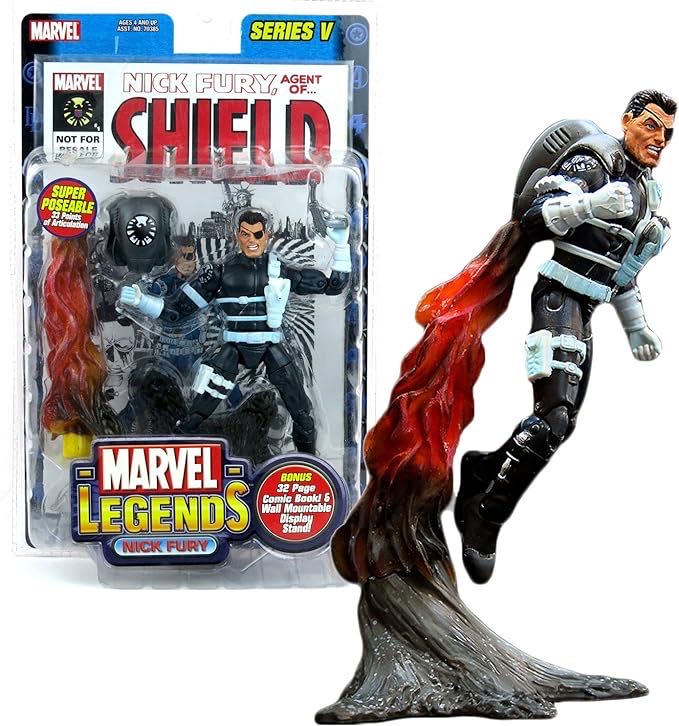 Nick Fury - Toy Biz (Marvel Legends Series V) action figure collectible [Barcode 086892703892] - Main Image 3
