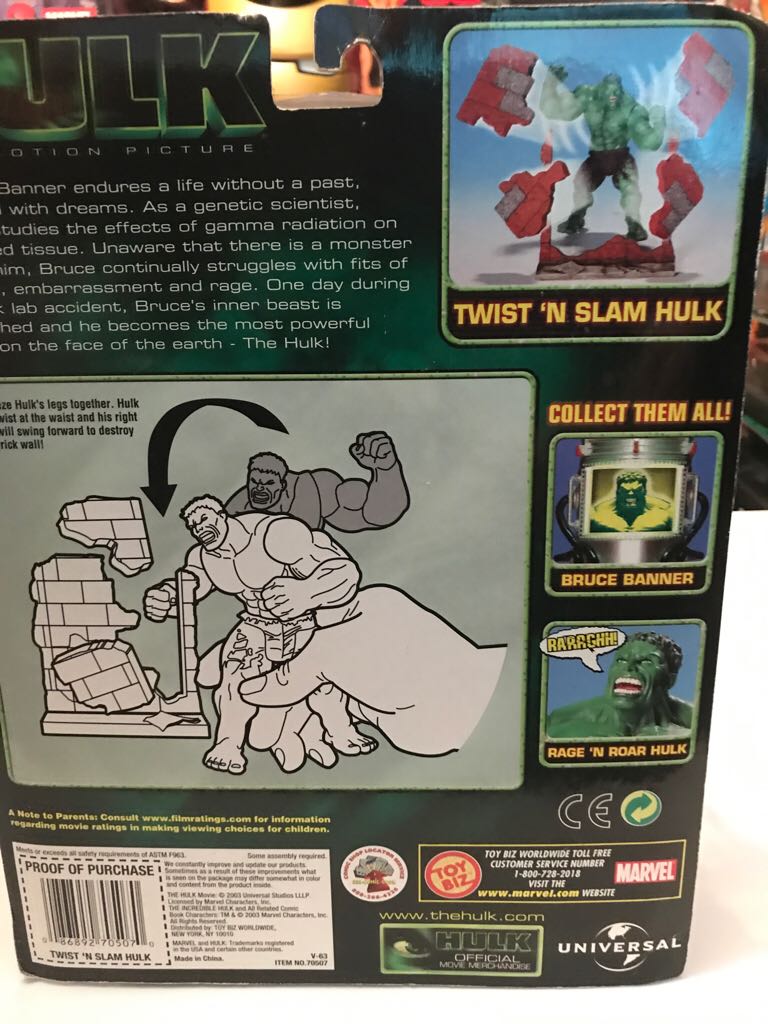 Hulk Movie - Twist And Slam Hulk  action figure collectible [Barcode 086892705070] - Main Image 2