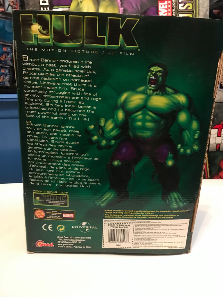 Hulk  (Hulk 2003 Movie) action figure collectible [Barcode 086892705278] - Main Image 2
