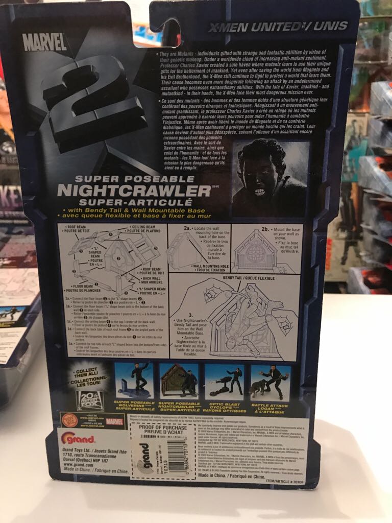 Nightcrawler - Toybiz (X-Men 2: X-men United) action figure collectible [Barcode 086892707135] - Main Image 2