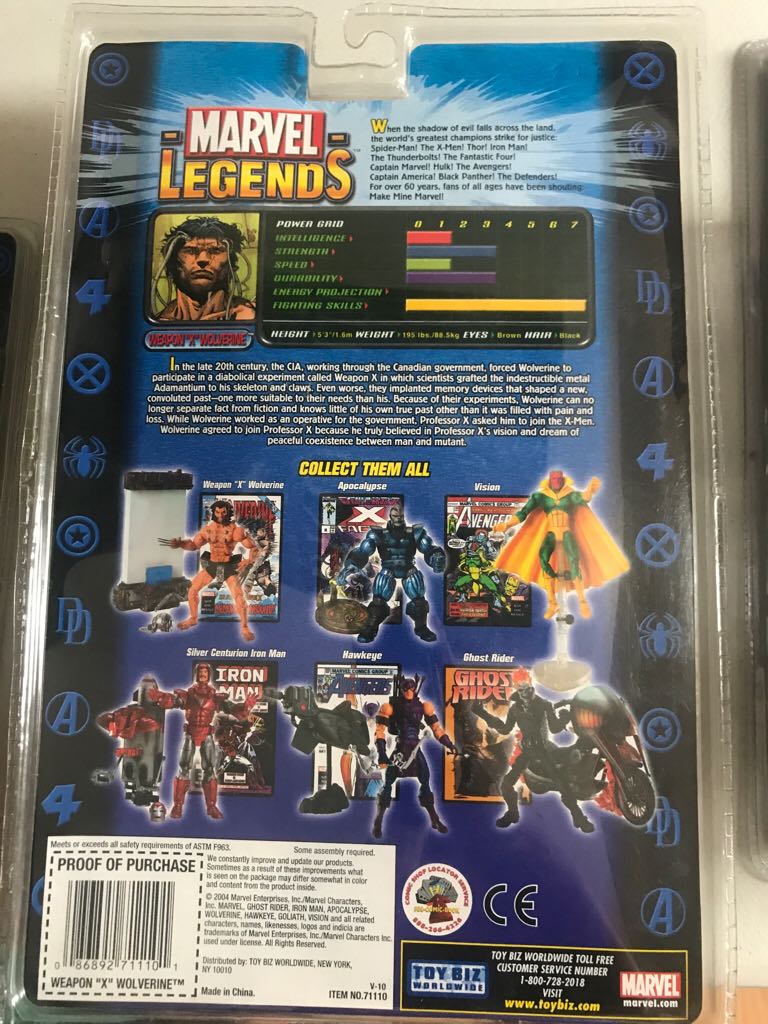 Marvel Legends Series VII Weapon ”X” Wolverine - Toy Biz (Series VII) action figure collectible [Barcode 086892711101] - Main Image 2