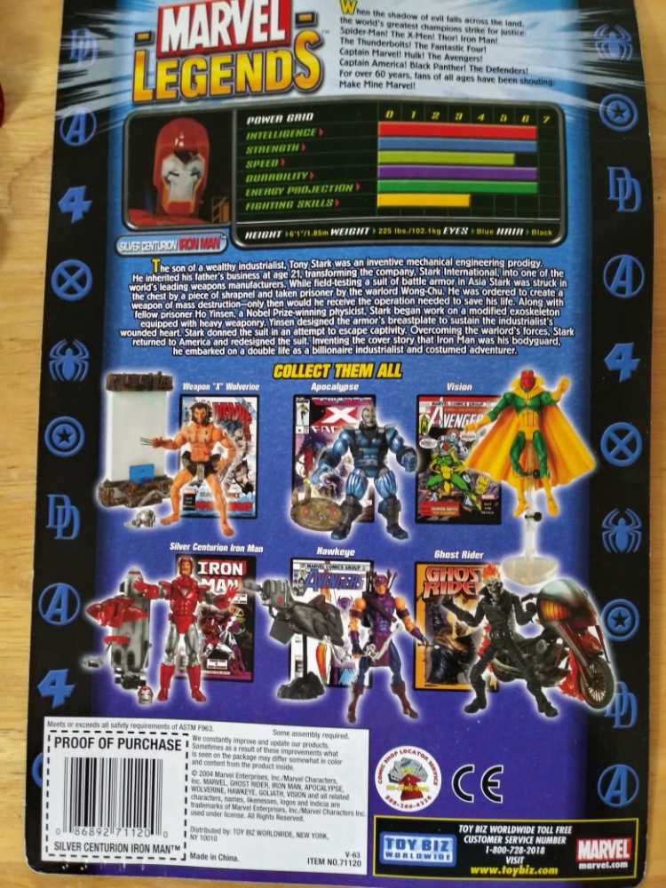 Toybiz Marvel Legends Series VII  Iron Man (Silver Centurion) - Toy Biz (Marvel: Legends: 6”) action figure collectible [Barcode 086892711200] - Main Image 3