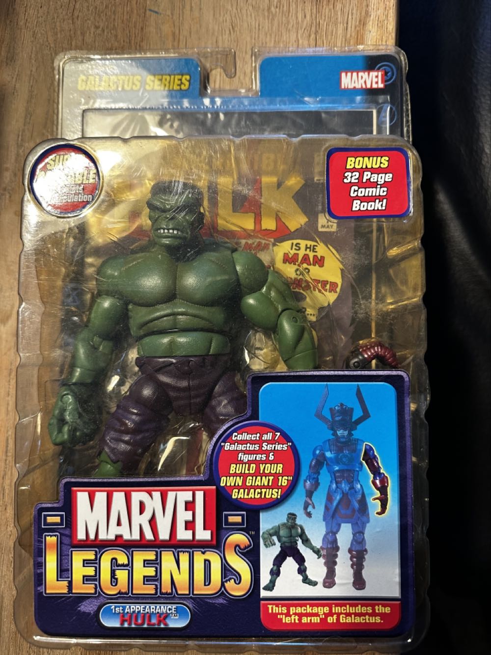 Hulk (1st Appearance) - Toy Biz Worldwide (Galactus Series) action figure collectible [Barcode 086892711378] - Main Image 3