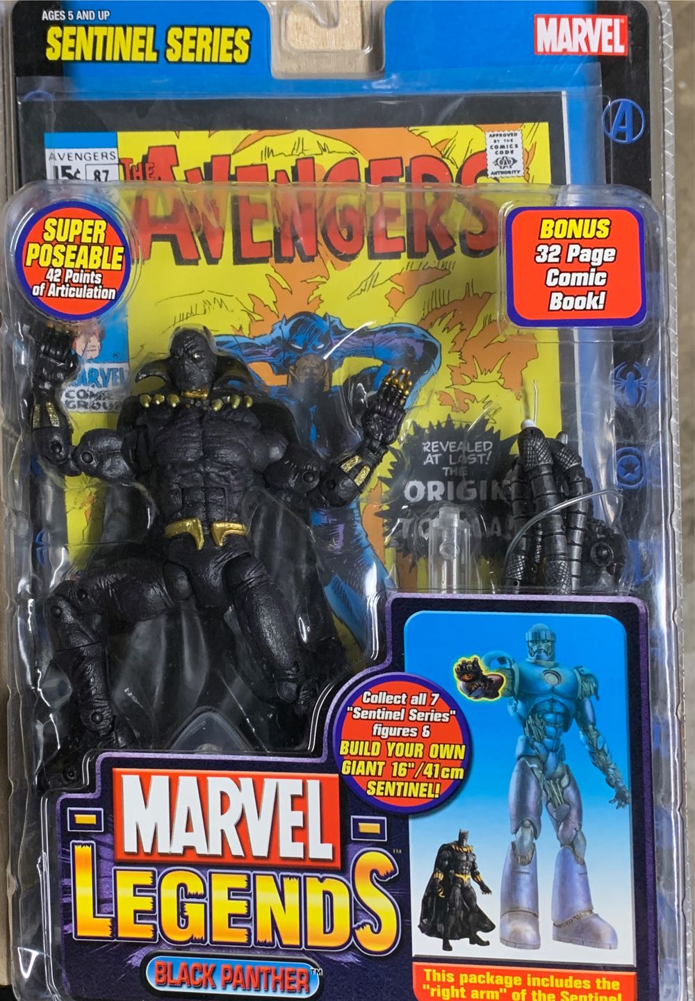 Toybiz Marvel Legends Sentinel BAF Black Panther  - Toy Biz (Marvel) action figure collectible [Barcode 086892711514] - Main Image 3