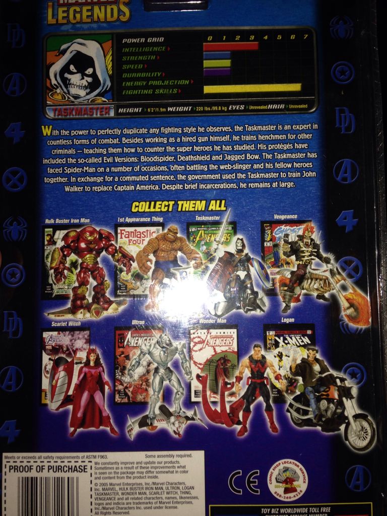 Toybiz Marvel Legends Legendary Riders Series Taskmaster - Toy Biz (Legendary Rider Series) action figure collectible [Barcode 086892711606] - Main Image 2