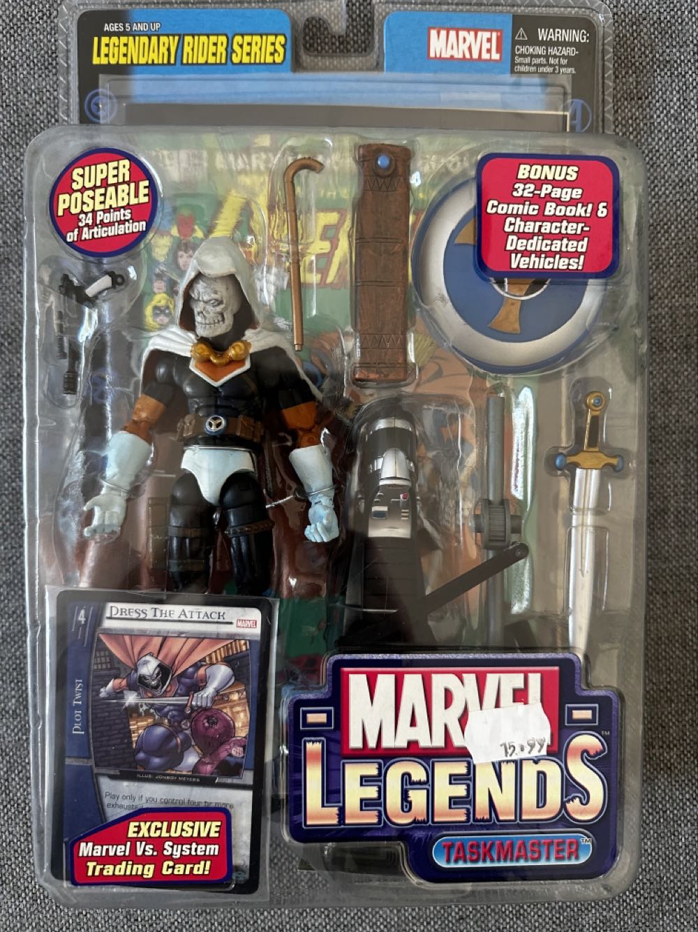 Toybiz Marvel Legends Legendary Riders Series Taskmaster - Toy Biz (Legendary Rider Series) action figure collectible [Barcode 086892711606] - Main Image 3